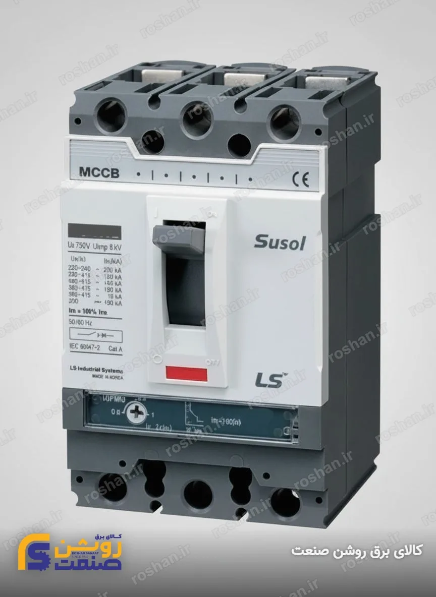 آمپر فریم 630 - 3 پل - VAC 380/415 - 65KA - 500A - تنظیم حرارتی: 0.8 الی 1 - مغناطیسی: 5 الی 10