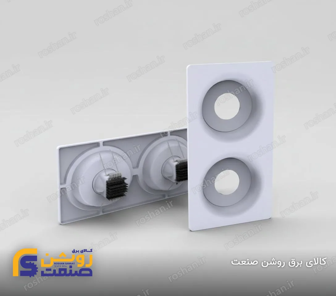 پنل هالوژن دوتایی مدل جاوید (قطر برش 8 سانتی‌متر)