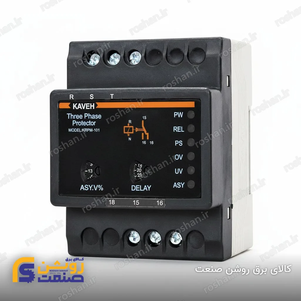 کنترل فاز سه فاز بدون نول (سه سیم) مدل KM (طرح مینیاتوری)