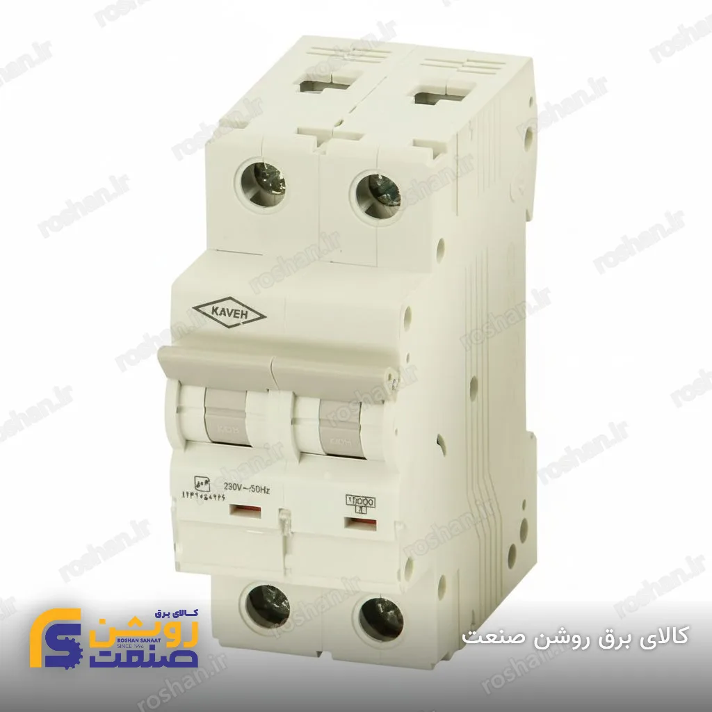 مینیاتوری DC دو پل 1 تا 4 آمپر 6KA تیپ B/C