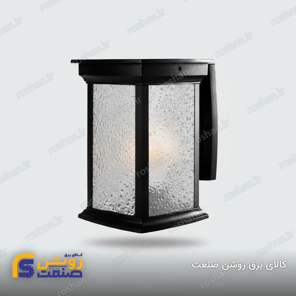 شفق دیواری روشان با لامپ - شیشه الماسی