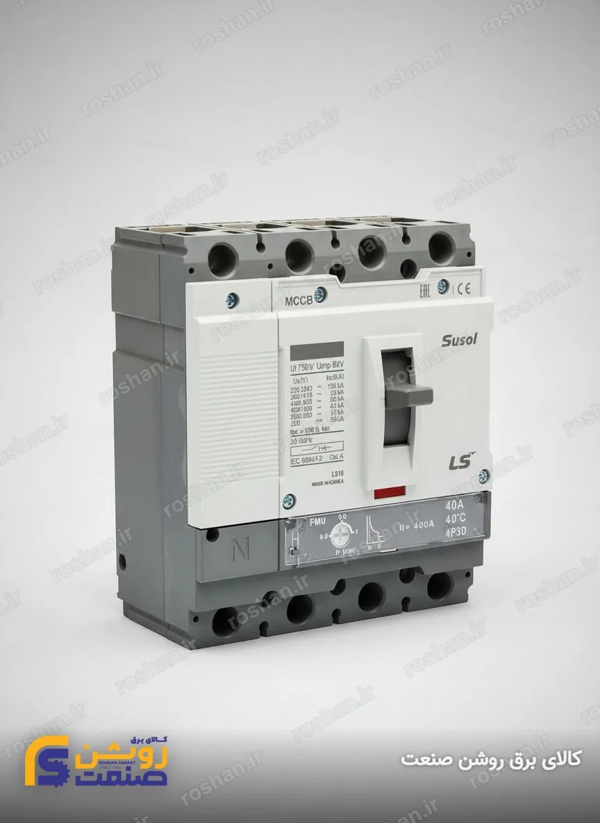 آمپر فریم 100 - 4 پل - VAC 380/415 - 50KA - 80A - تنظیم حرارتی: 0.8 الی 1