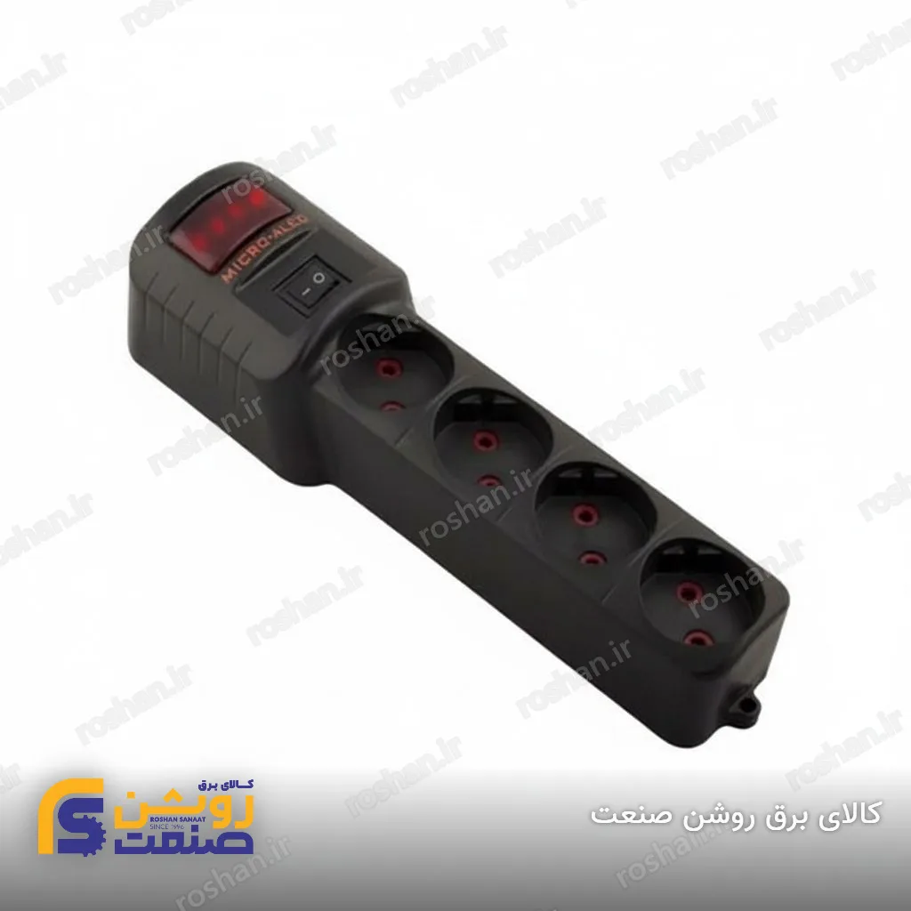 محافظ چهار خروجی آنالوگ کابل مشکیدار (10A)