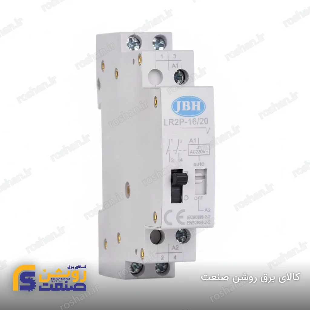 رله ضربه 2 پل 24 ولت DC دستی/اتوماتیک 16 آمپر 2 باز