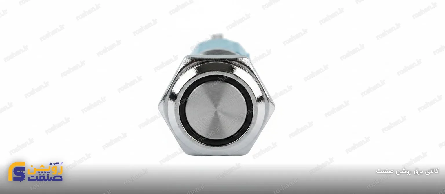 شستی استیل ماندگار 220VAC/24VDC سایز 22 میل (قرمز، سبز، آبی)